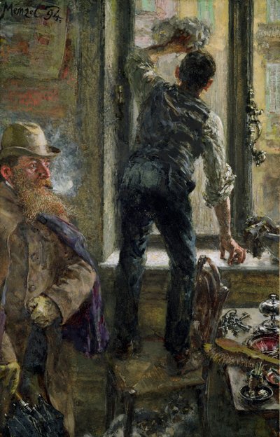Breakfast at the Cafe, 1894 by Adolph Menzel